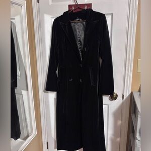 Killstar Long Velvet Duster Coat